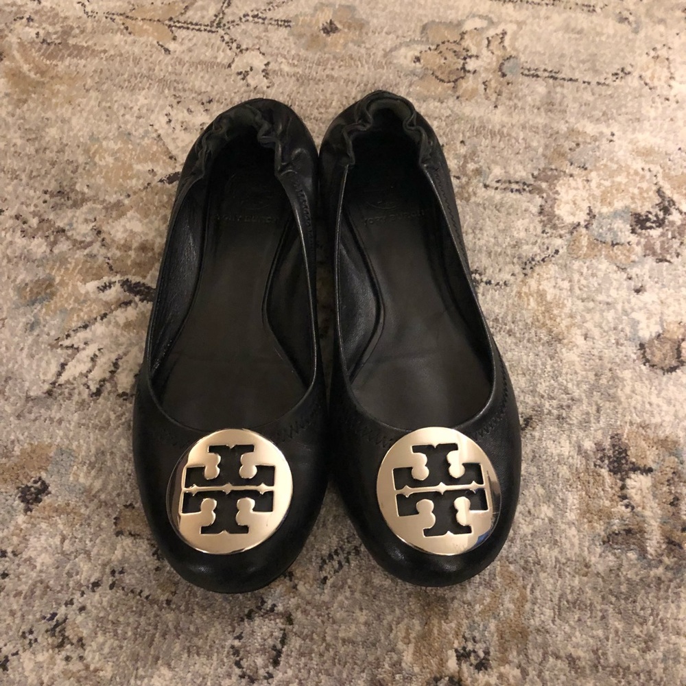 Tory Burch Minnie Travel Logo Flats 6.5